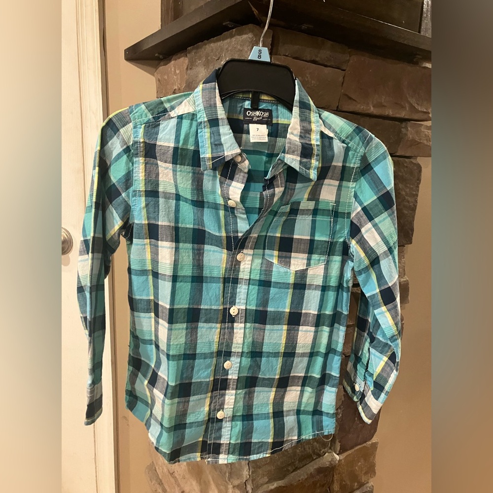 Boy’s OshKosh plaid shirt 7